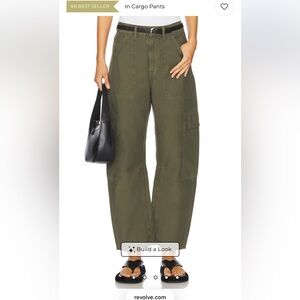 Citizens Of Humanity Barrel Leg Cargo Pants in Olive Green